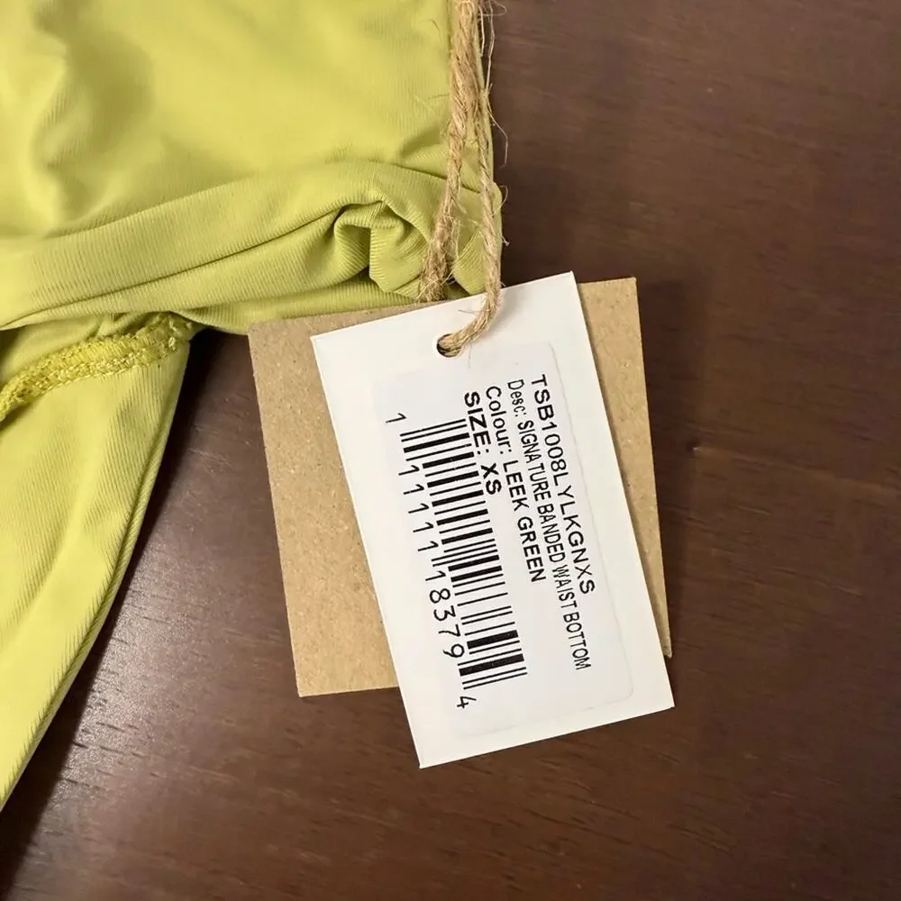 FP x Toast Swim Signature Banded Waist Bottom in‎ Leek Green XS NWT